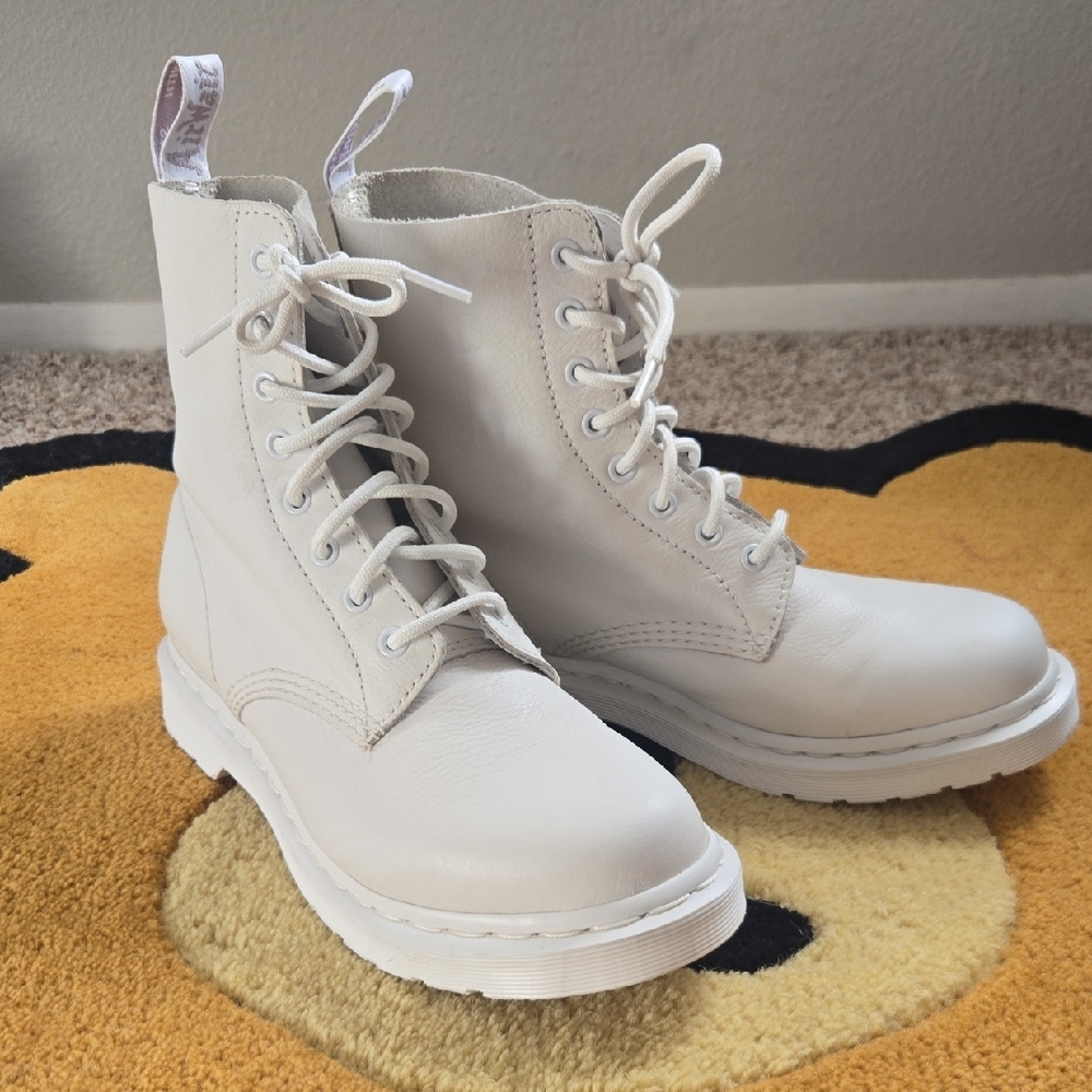 Dr. Martens White Combat Boots